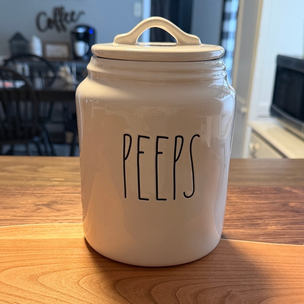 Rae Dunn White Ceramic Easter 'Peeps' Canister